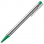 LAMY Logo penna a sfera, lacca verde opaco, corpo in acciaio inox, ricarica M16 blu 1228040
