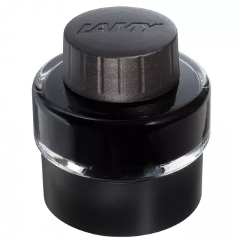 LAMY T51 flacone d'inchiostro per penna stilografica, nero, 30 ml con serbatoio raccogli inchiostro integrato e supporto 1208925