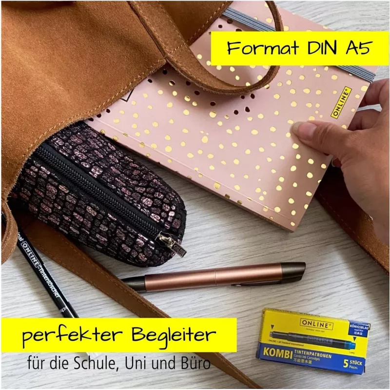 ONLINE Bullet Journal Spotlights Rose A5 a punti copertina morbida multicolore 70042