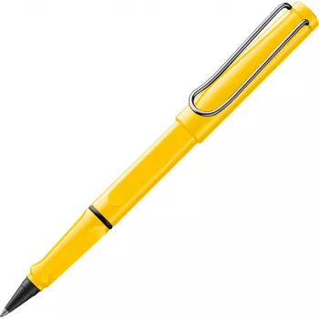 LAMY safari penna roller giallo lucido con impugnatura ergonomica e clip in metallo 1240180