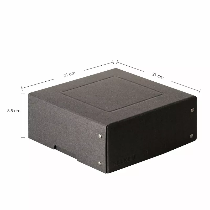 FALKEN PURE scatola portadocumenti 200x200 mm per 1050 fogli, nero, 21x21x8,5 cm 22001752000F