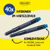ONLINE cartucce d'inchiostro combinate per penne stilografiche blu confezione da 40 pz. (70049)