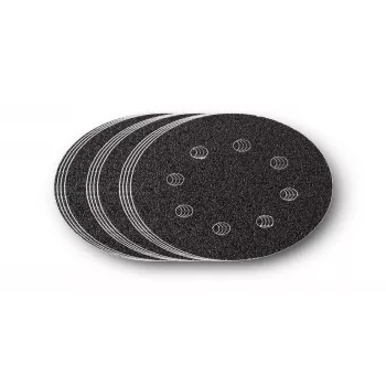 FEIN 115 mm set dischi abrasivi velcro, 15 pezzi, grana P40/P60/P80, 8 fori 63717233020