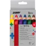 LAMY 3plus matite colorate, set da 6, ergonomiche triangolari, extra spesse mina infrangibile, colori assortiti 1222002