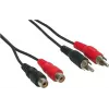 Good Connections cavo audio stereo prolunga 2x RCA maschio su 2x RCA femmina, 1,5 m, nero AS-2CV2