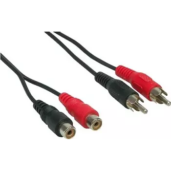 Good Connections cavo audio stereo prolunga 2x RCA maschio su 2x RCA femmina, 1,5 m, nero AS-2CV2