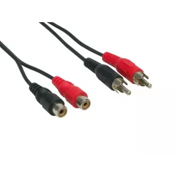 Good Connections cavo audio stereo prolunga 2x RCA maschio su 2x RCA femmina, 1,5 m, nero AS-2CV2
