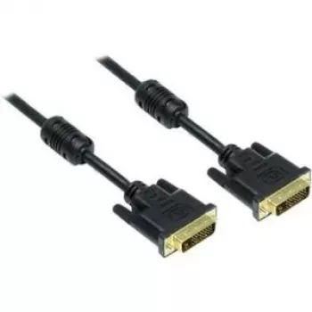 Good Connections cavo DVI-D Dual Link 24+1 maschio a maschio, contatti dorati, nucleo in ferrite, nero, 1,8m (4310-DG2)