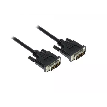 GoodConnections cavo DVI-D Single Link 18+1 connettore maschio a connettore maschio, 1,8 m, nero, placcato oro, doppia schermatura, HDCP, 1920x1200 4310-DD2