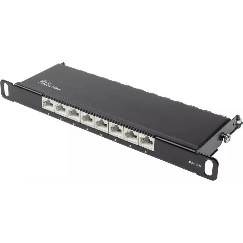 GoodConnections Alcasa GC-N0130 modulo keystone RJ45 schermato Cat6a - 10GbE, 22-26 AWG, nero