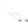 GoodConnections cavo coassiale F-Type a F-Type con nucleo in ferrite, schermatura 100%, 2,5 m, bianco (S-FP25W)