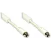 GoodConnections cavo coassiale F-Type a F-Type con nucleo in ferrite, schermatura 100%, 2,5 m, bianco (S-FP25W)