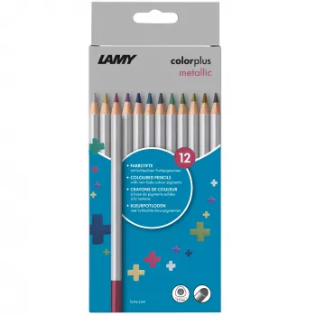LAMY colorplus metallic matite colorate, colori metallizzati assortiti, set da 12 (1235192)