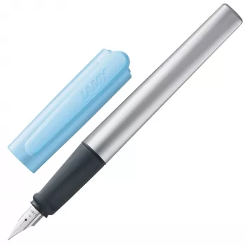 LAMY nexx penna stilografica azzurro/argento pennino A per principianti (1238589)