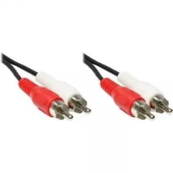 GoodConnections cavo audio stereo RCA, 2x connettore maschio RCA su 2x connettore maschio RCA, 1,5 m, nero 5901-D