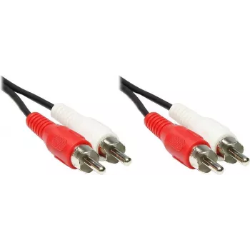 GoodConnections cavo audio stereo RCA, 2x connettore maschio RCA su 2x connettore maschio RCA, 1,5 m, nero 5901-D