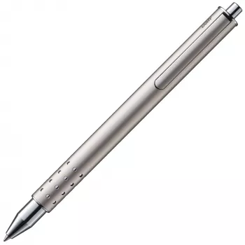 LAMY Swift penna roller palladio - clip retrattile, corpo in metallo, inchiostro nero medio 1226052