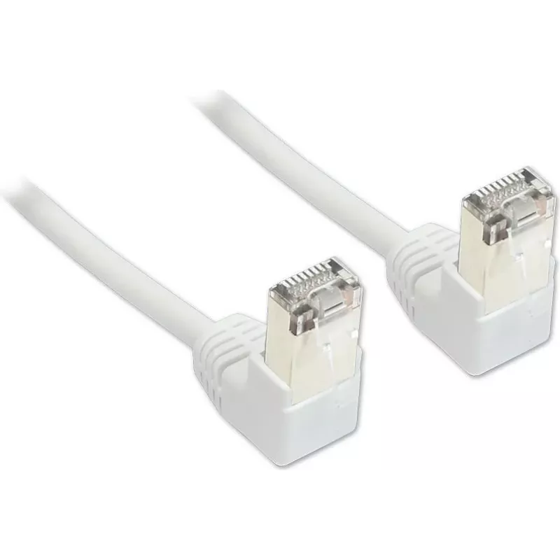 GoodConnections cavo patch Cat. 5e F/UTP, bianco, RJ45 angolare 90° verso il basso, 1m 805W-010WI