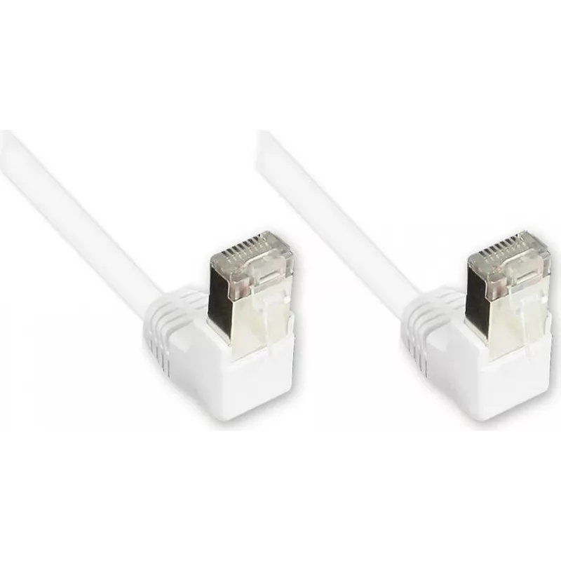 GoodConnections cavo patch Cat. 5e F/UTP, bianco, RJ45 angolare 90° verso il basso, 1m 805W-010WI