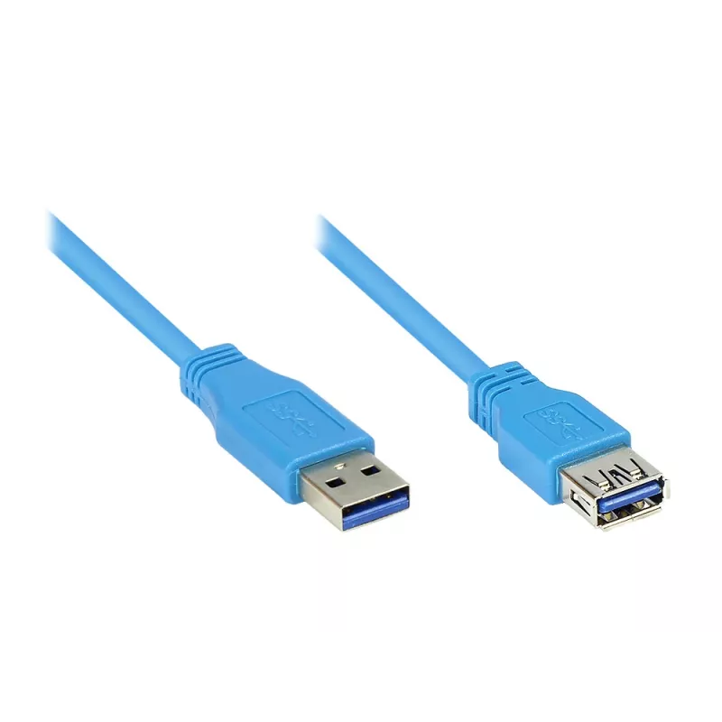 GoodConnections cavo prolunga USB 3.0 connettore maschio A su connettore femmina A, blu, 1 m (2711-B01)