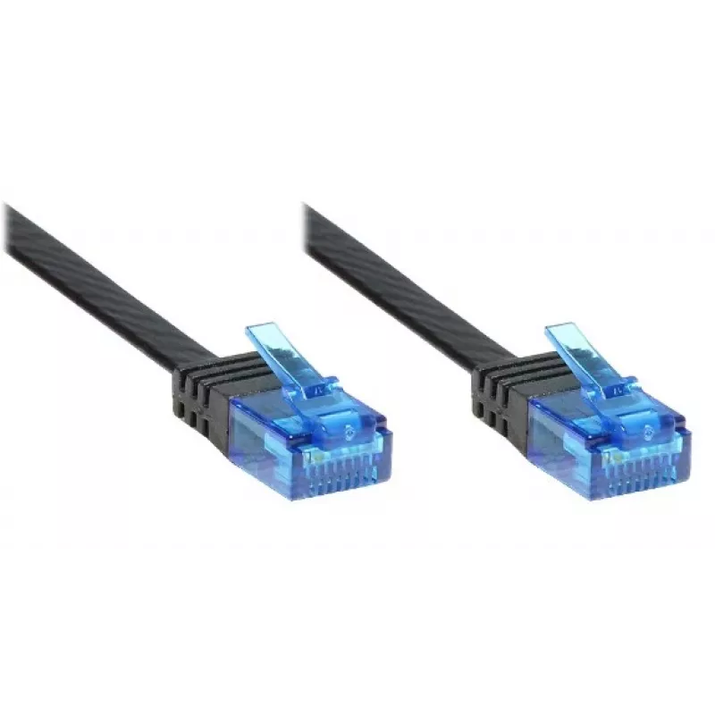 GoodConnections cavo patch piatto Cat. 6a U/UTP, 500 MHz, nero, 1 m 8060-HF015S
