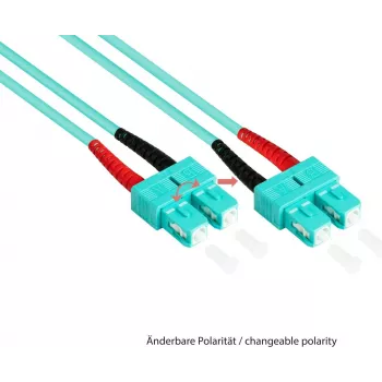 GoodConnections LW-810SC3 cavo patch in fibra ottica OM3 duplex multimodale, SC/SC, 50/125, 10 m