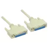 GoodConnections cavo null modem, DB25 femmina a DB25 femmina, 3m, nichelato, doppio schermato, nero 4030-3