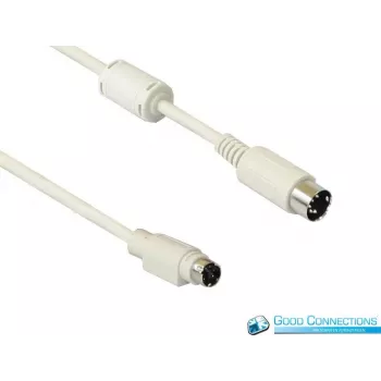 Good Connections cavo adattatore tastiera PS/2 su AT (connettore maschio Mini DIN 6-Pin su connettore maschio DIN 5-Pin, 0,2 m, nero) 4251-STS