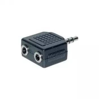 GoodConnections AD-352BU cavo adattatore audio a Y 3,5mm connettore maschio stereo su 2x connettore femmina stereo 3,5mm 20cm nero