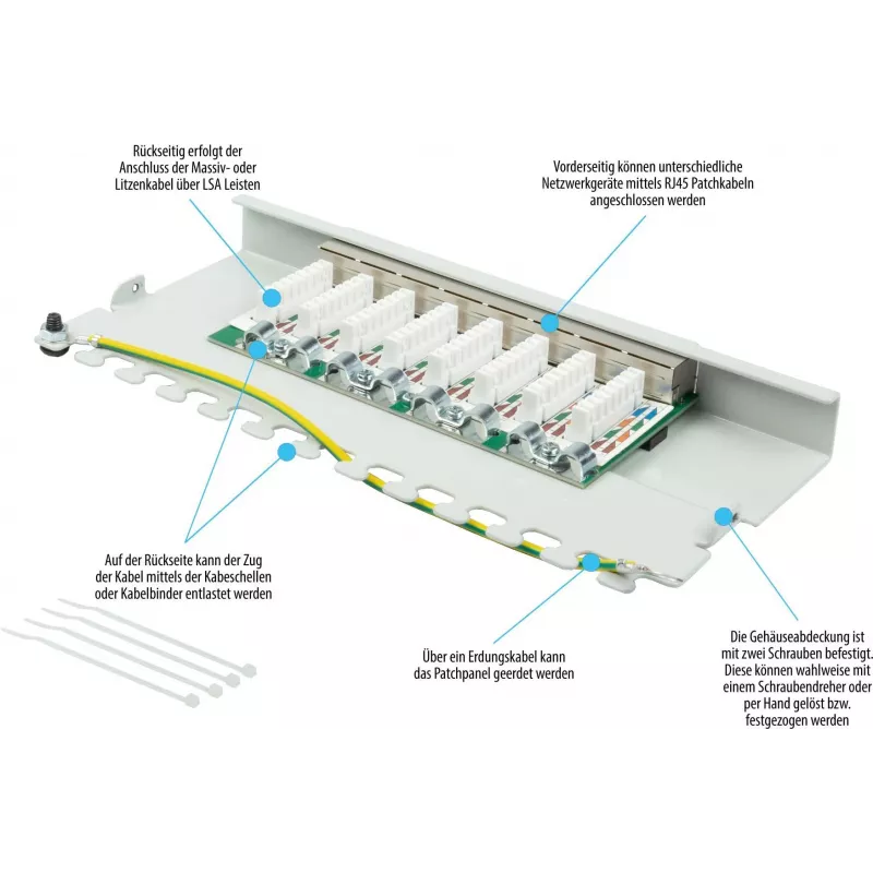 GoodConnections Alcasa GC-N0111 modulo keystone RJ45 schermato Cat6 - grigio