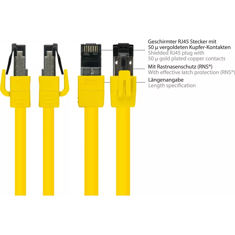 GoodConnections Alcasa 8080-030Y cavo di rete Cat8.1 S/FTP, 3 m, giallo