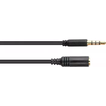 GoodConnections cavo prolunga TRRS 3,5 mm a 4 poli, connettore maschio su connettore femmina, 2 m, nero AS-35V4B2