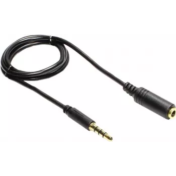 GoodConnections cavo prolunga TRRS 3,5 mm a 4 poli, connettore maschio su connettore femmina, 2 m, nero AS-35V4B2