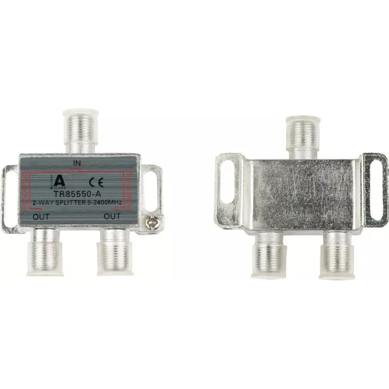 GoodConnections Distributore SAT con connettori F, 2 vie, 5-2250 MHz