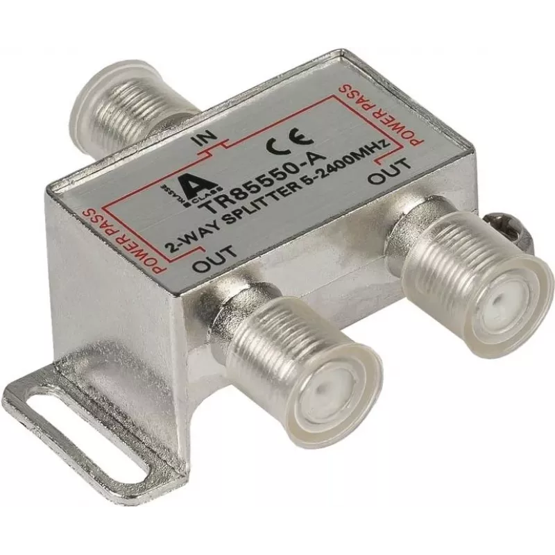 GoodConnections Distributore SAT con connettori F, 2 vie, 5-2250 MHz