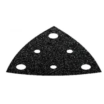 FEIN Disco abrasivo delta con velcro, forato, grana 120, lato 80 mm, confezione da 50 (63717112017)