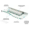 GoodConnections GC-N0113 Patch panel desktop Cat.6 STP 8 porte, 0,5U, senza attrezzi, bianco puro RAL9010