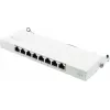 GoodConnections GC-N0113 Patch panel desktop Cat.6 STP 8 porte, 0,5U, senza attrezzi, bianco puro RAL9010