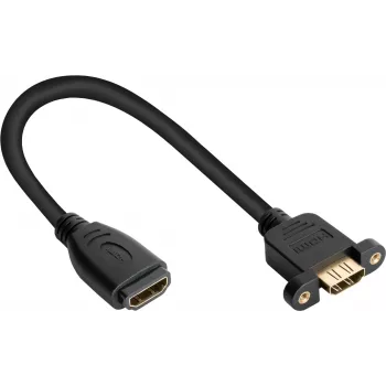 Good Connections Cavo HDMI da installazione, HDMI Type-A femmina su femmina da pannello, 0,3 m, nero HDMI-AD23