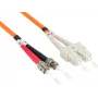 GoodConnections Cavo patch in fibra ottica OM2 duplex multimodale ST/SC, 50/125µm, 5m, arancione LW-805TC