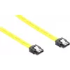 GoodConnections Cavo SATA 6 Gb/s con clip metallica, 0,50 m, giallo 5047-A05Y