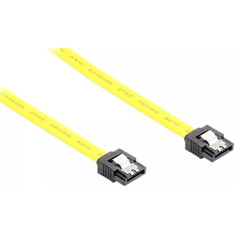 GoodConnections Cavo SATA 6 Gb/s con clip metallica, 0,50 m, giallo 5047-A05Y