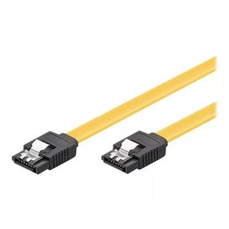 GoodConnections Cavo SATA 6 Gb/s con clip metallica, 0,50 m, giallo 5047-A05Y