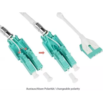 GoodConnections Alcasa LW-U820LC3 Cavo patch in fibra ottica duplex multimodale OM3 LC su LC, 20 m, acqua