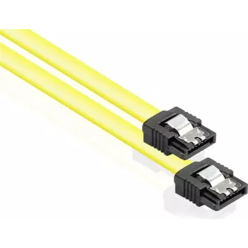 GoodConnections Cavo SATA 6 Gb/s con clip metallica, 0,70 m, giallo 5047-A07Y