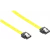 GoodConnections Cavo SATA 6 Gb/s con clip metallica, 0,70 m, giallo 5047-A07Y