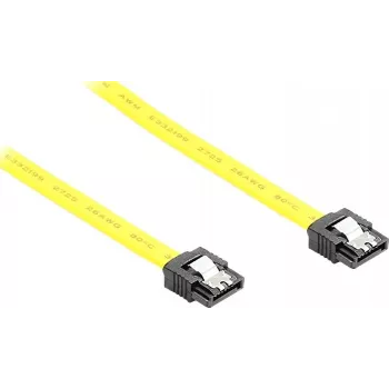 GoodConnections Cavo SATA 6 Gb/s con clip metallica, 0,70 m, giallo 5047-A07Y