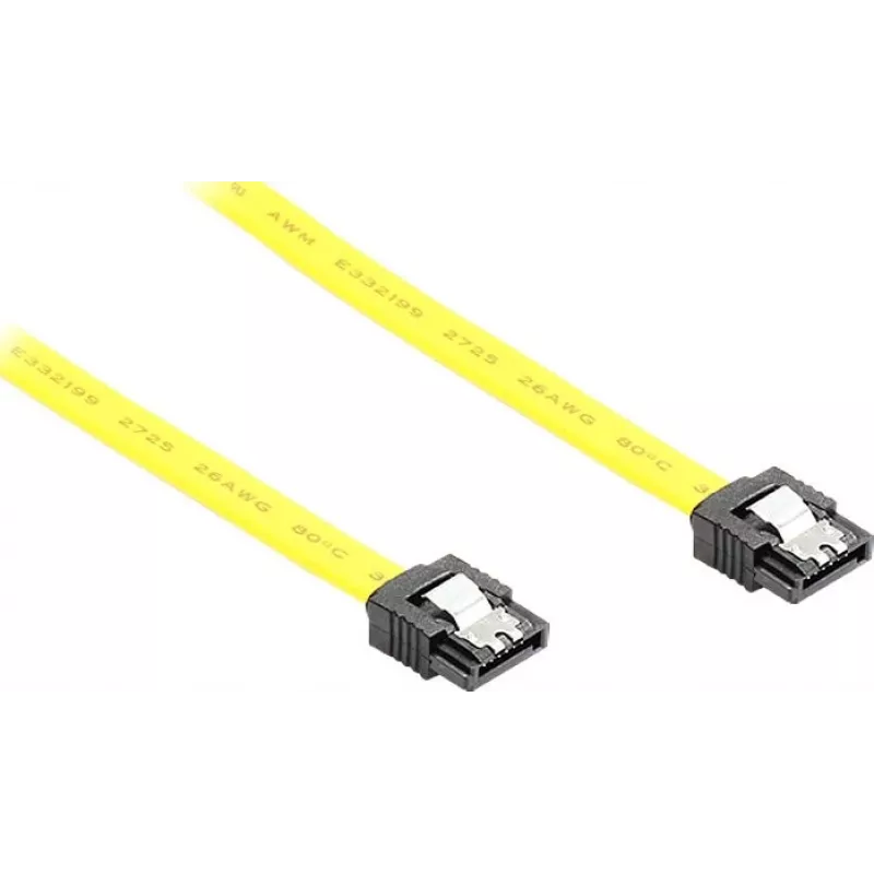 GoodConnections Cavo SATA 6 Gb/s con clip metallica, 0,70 m, giallo 5047-A07Y