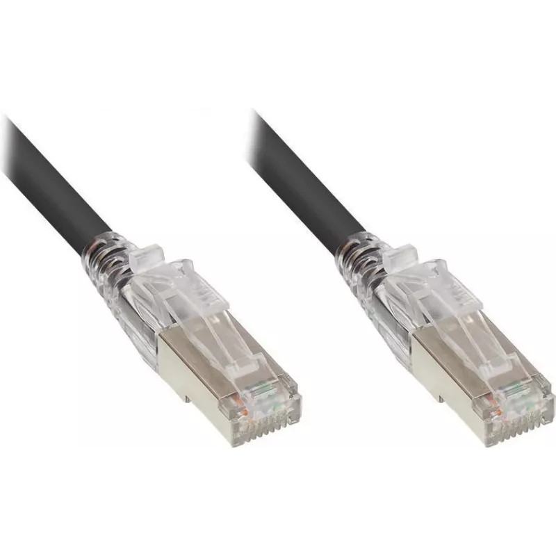 GoodConnections Cavo patch Cat.6A S/FTP con protezione latch RNS®, LSZH, 5 m, nero 8060-HV050S