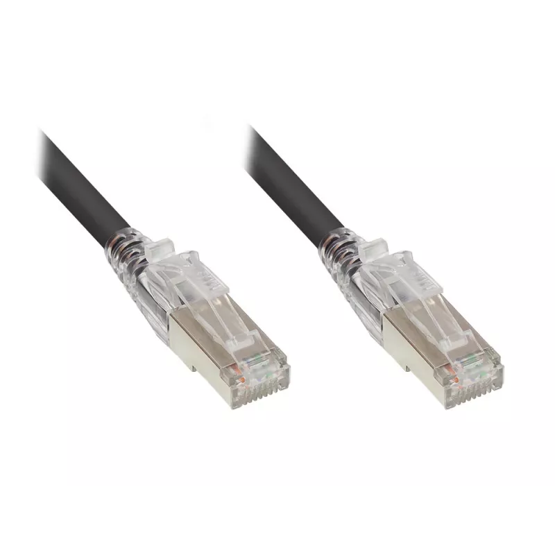 GoodConnections Cavo patch Cat.6A S/FTP con protezione latch RNS®, LSZH, 5 m, nero 8060-HV050S